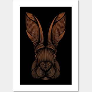 Rabbit animal pet line art Posters and Art